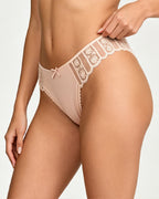 Women's Bow-tie Lace See-through Tulle Breathable Thong