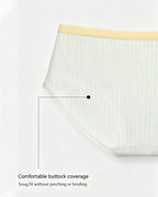 Multi-pack Pure Cotton Colorblock Ribbed Seamless Briefs