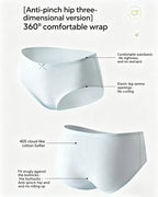 Women's 10A Antibacterial Crotch Lined Cloud-Feel Cotton Comfortable Breathable Underwear
