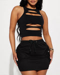 Sexy Hollow-out Seamless Stretch Sleeveless Top