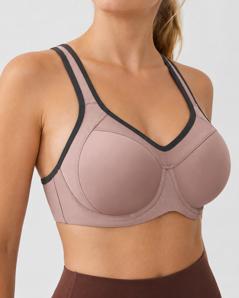 Deep V Comfortable Underwire Sports Bra