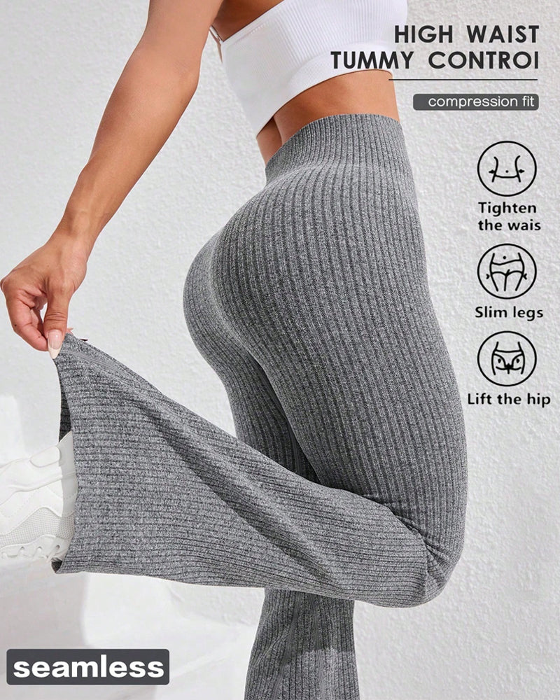 Women's Casual High-Waisted Comfortable Breathable Sports Yoga Tight Flare Pants