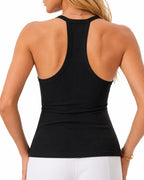 V Neck Cotton with Built-in Bust Support Sleeveless Vest