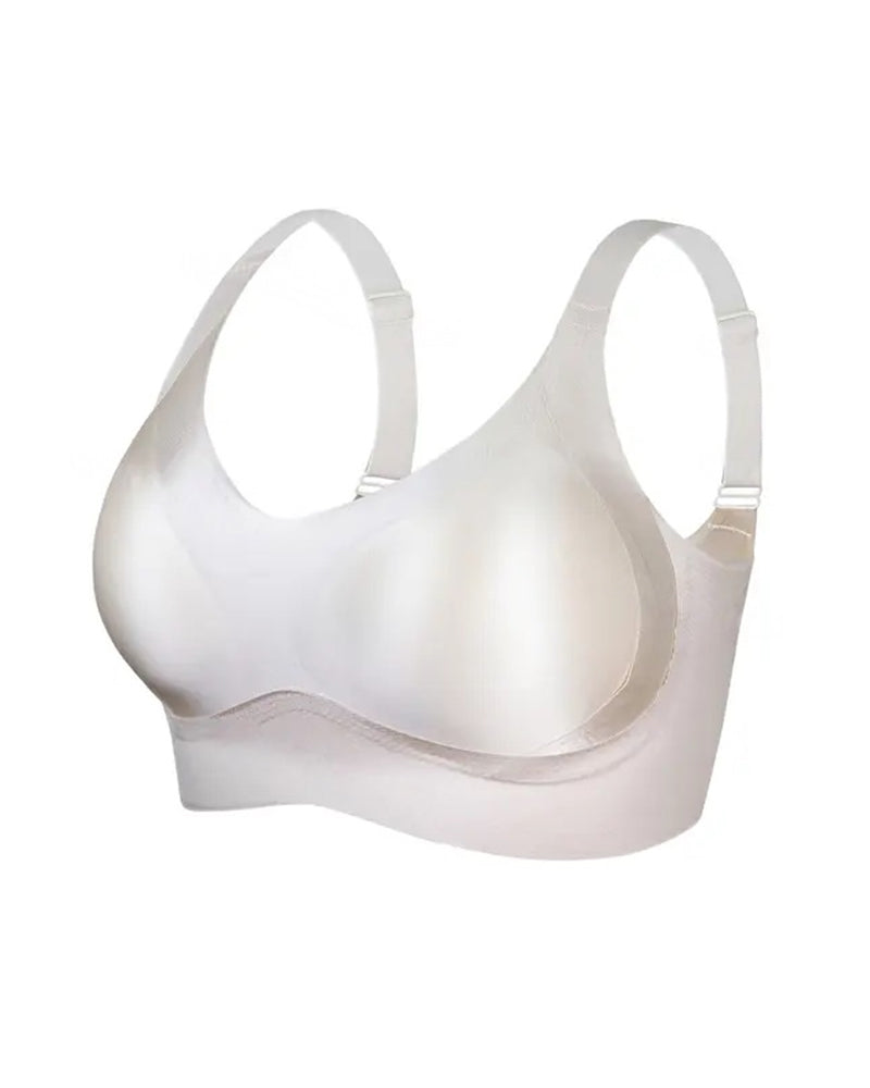 Women's Solid Color Adjustable Wire-Free Seamless Push-Up Breathable Bra