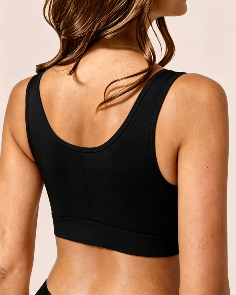 Women's Front-Closure Wire-Free Adjustable Shoulder Strap Shaping Bra