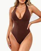 Women's Deep V Sexy Tummy Control Butt Lifting Thong Bodysuit