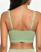Women's Lace-Trimmed U-Shaped Wire-Free Seamless Comfort Bra