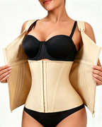Women's Zipper and Hook Double Compression Seamless Wire-Free Shapewear