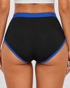 5-Pack Pure Cotton High Waist Colorblock Briefs