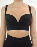 V-neck Wide Back Underwire Long Body Shaping Push-up Bra