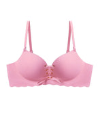 Women's Sexy Drawstring Push-Up Detachable Shoulder Straps Wire-Free Comfort Bra