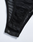 Sexy Lace See-through Underwire Shaping Bodysuit Lingerie