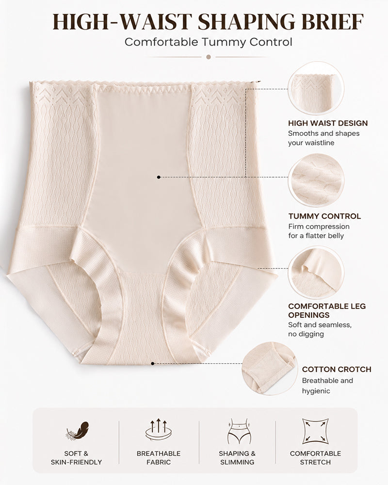 High-waisted Tummy-control Breathable Ice Silk Seamless Panties