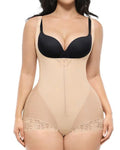 Women's Tummy Control with Hook Zipper Closure Shaping Bodysuit