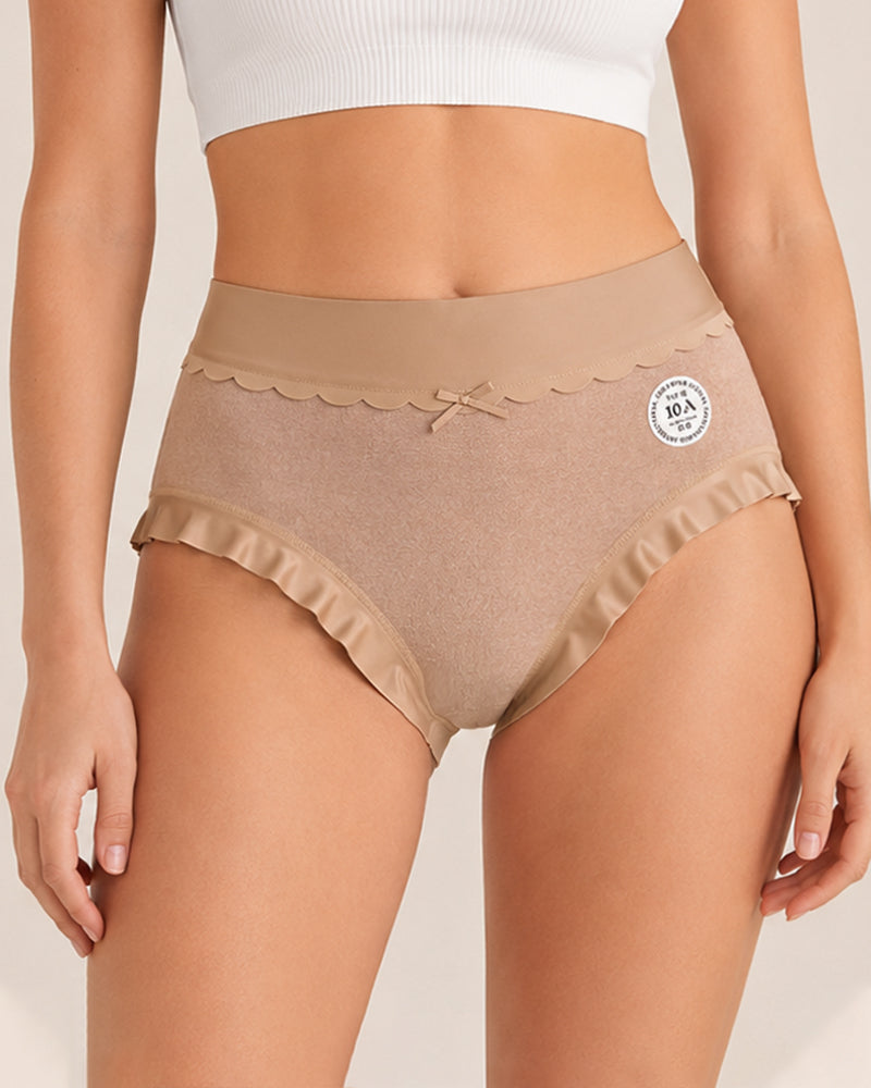 Five-pack Pure Cotton High Waist Stretch Briefs