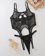 Sexy Hollowed-out Fishnet See-through Slimming and Shaping Lingerie Set