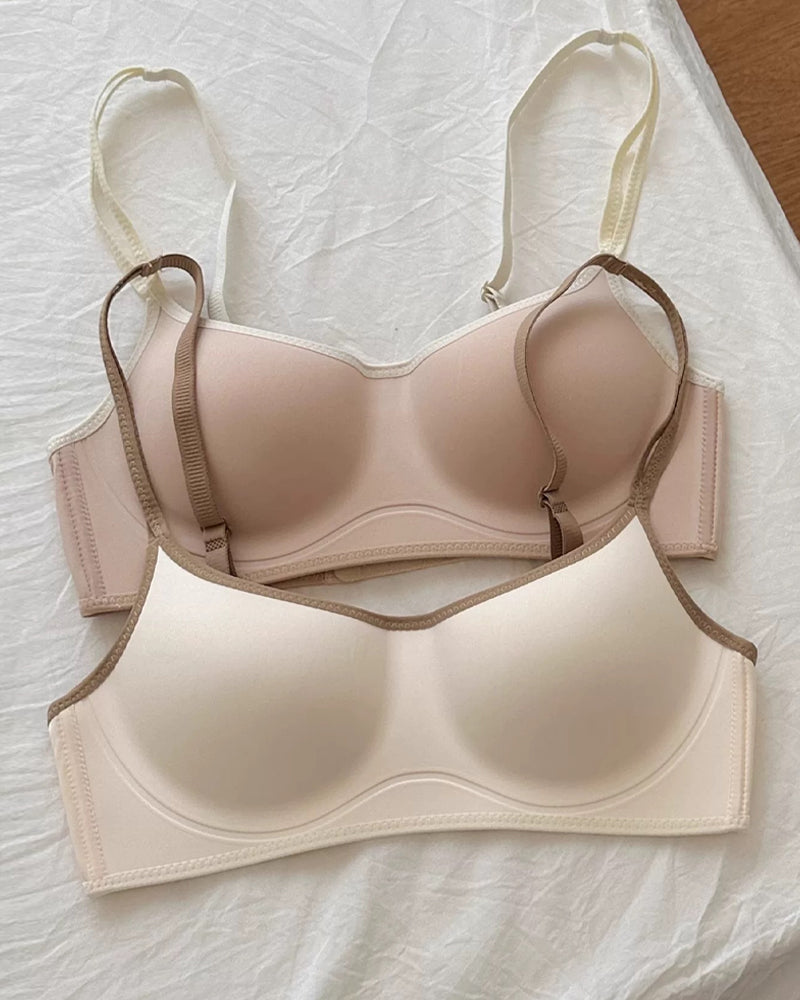 Women's Colorblock Seamless Push-up Wire-free Comfortable Breathable Bra