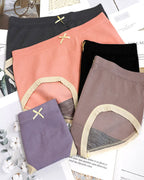 Five Pack High-elastic Seamless Bow-knot Breathable Panties
