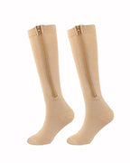 Multi-pack of Zippered Breathable Elastic Compression Stockings