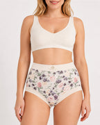 Multiple Packs High Waist Colorblock Floral Print Seamless Panties