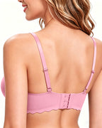 Women's Sexy Drawstring Push-Up Detachable Shoulder Straps Wire-Free Comfort Bra
