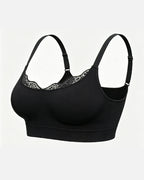 Women's Lace-Trimmed U-Shaped Wire-Free Seamless Comfort Bra
