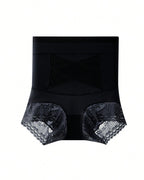 Women's High-waisted Tummy-control Butt-lifting Lace-trim Shaping Panties