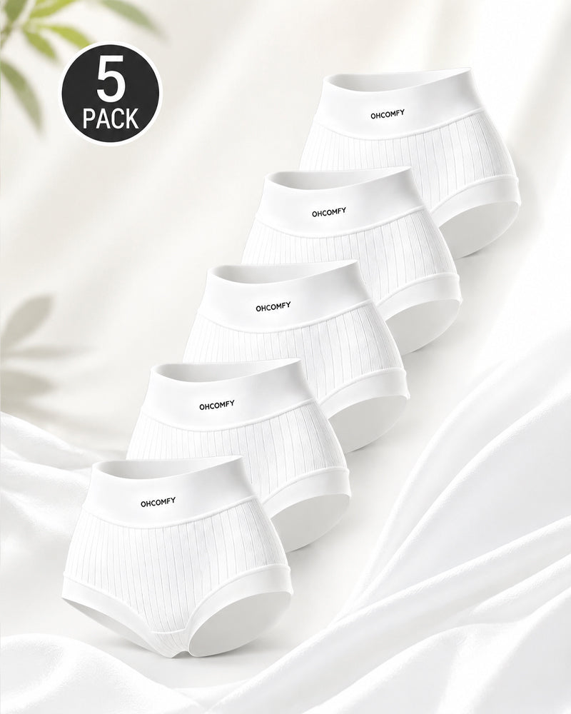 Five-pack Cotton Antibacterial Seamless Breathable Briefs