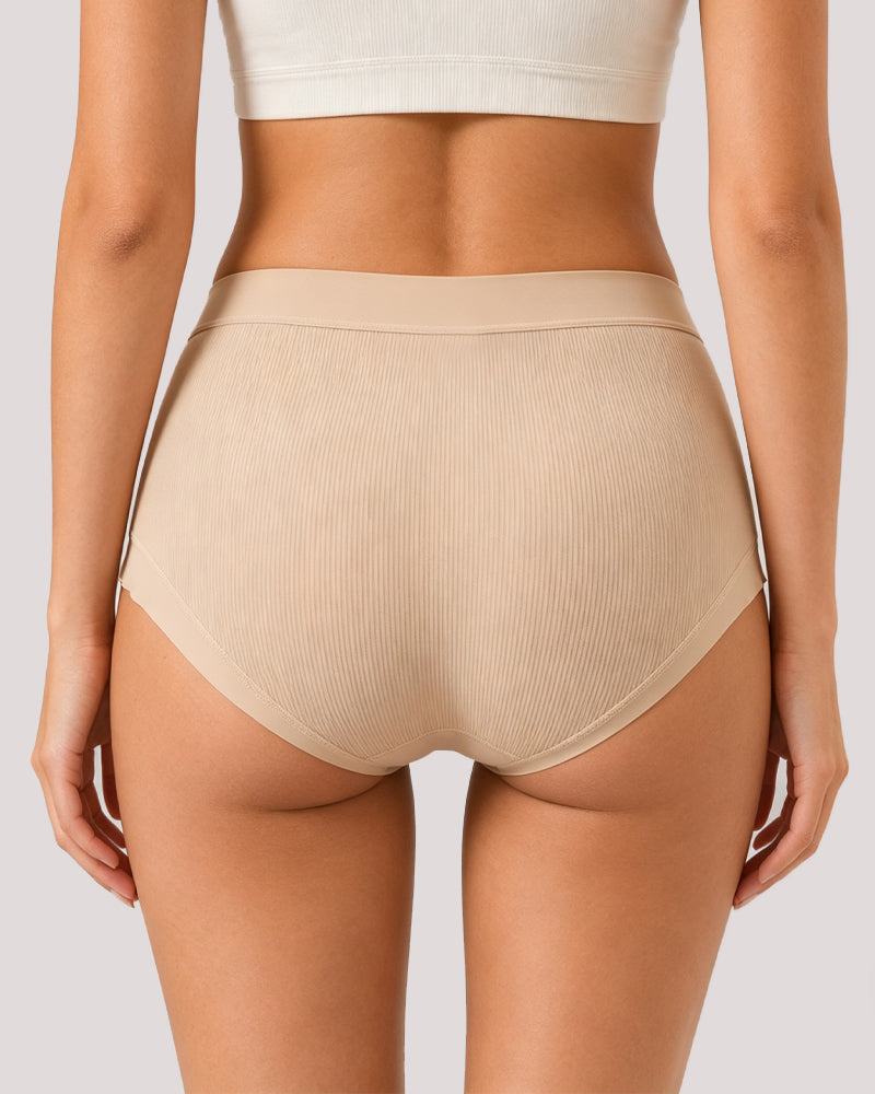 Women's Pure Cotton Ribbed Soft Panties