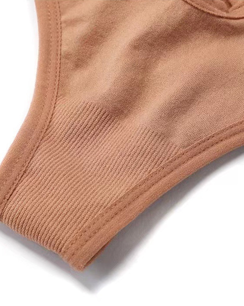 Mid-waist High-elasticity Comfortable Sexy Hollow-out Seamless Thong