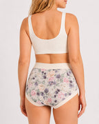 Multiple Packs High Waist Colorblock Floral Print Seamless Panties