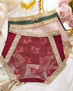 Seamless Breathable See-through Lace Cotton Panties