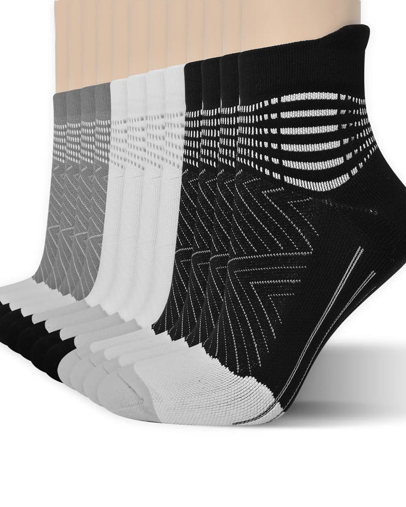 6-Pack of Compression Ankle Support Socks