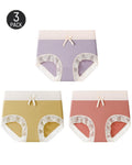 Multi-pack Pure Cotton Colorblock Lace-trimmed Seamless Panties
