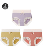 Multi-pack Pure Cotton Colorblock Lace-trimmed Seamless Panties