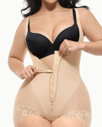 Women's Tummy Control with Hook Zipper Closure Shaping Bodysuit