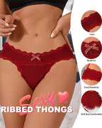 Lace-trimmed Stretchy Comfortable Pure Cotton Crotch Panties