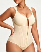Women's Zipper and Hook Double Compression Seamless Wire-Free Shapewear