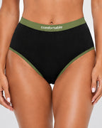 5-Pack Pure Cotton High Waist Colorblock Briefs