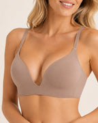 3-Pack Comfortable Wire-Free V-Neck T-Shirt Bra