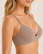3-Pack Comfortable Wire-Free V-Neck T-Shirt Bra
