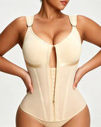 Women's Zipper and Hook Double Compression Seamless Wire-Free Shapewear