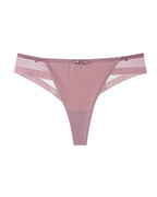 Sexy Ice Silk Nude Seamless See-Through Mesh Thong