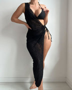 Beach Vacation Sexy Halter Bikini and Cover-up Set