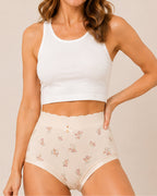 Floral Print Pure Cotton Seamless Breathable Panties