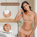 SEAMLESS JELLY BRA FULL COVERAGE PUSH UP NO UNDERWIRE BRA