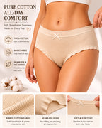 Women's Pure Cotton Ribbed Soft Panties