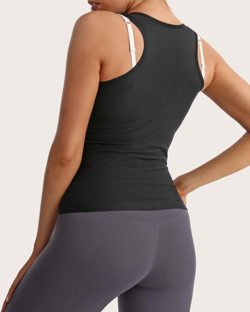 Women's Sleeveless Sweat-inducing Tummy-slimming Shaping Sports Vest