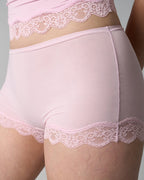 V-neck Lace-trimmed Seamless Stretch Camisole Top and Boxer Briefs Set