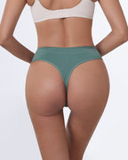 Women's Seamless Sports Fitness Solid Color Elastic T-Thong